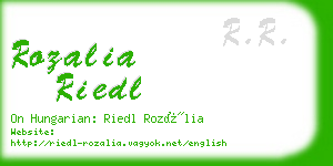 rozalia riedl business card